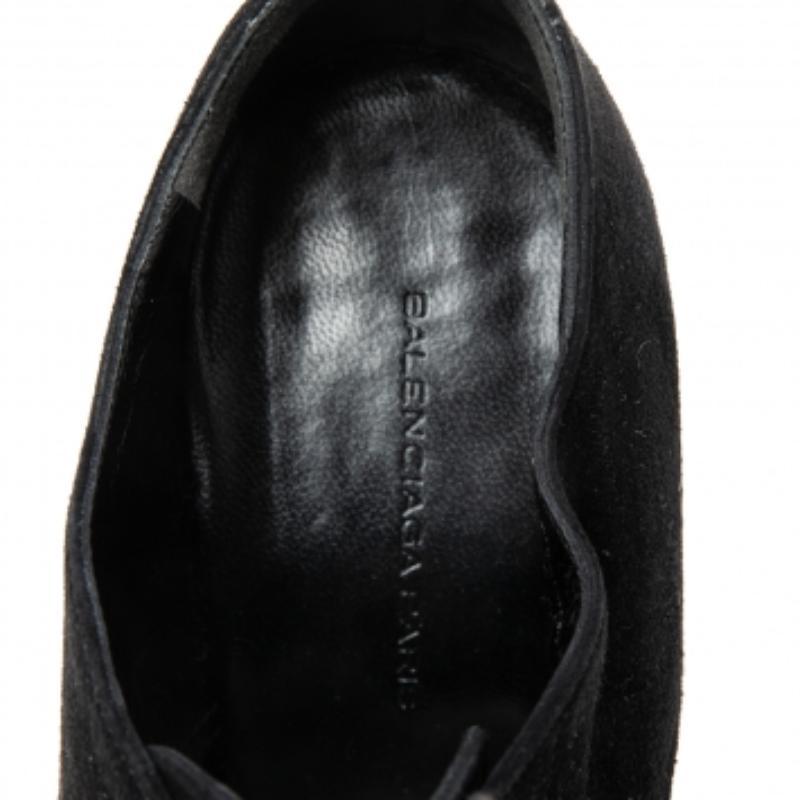 Balenciaga Black Suede Ankle Boots Size 37 For Sale 1
