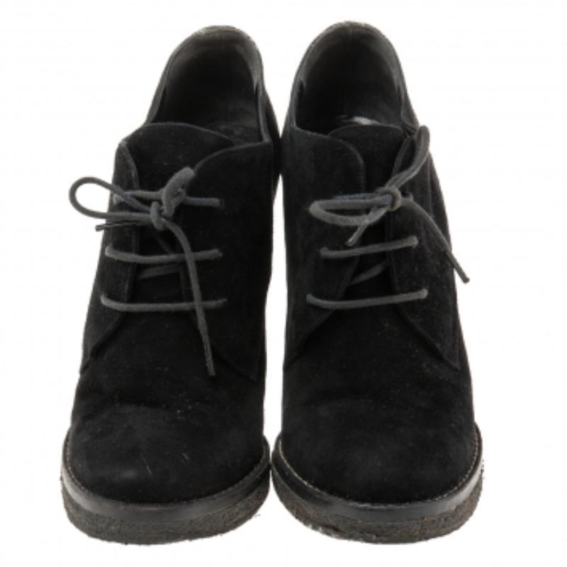 Balenciaga Black Suede Ankle Boots Size 37 For Sale 2