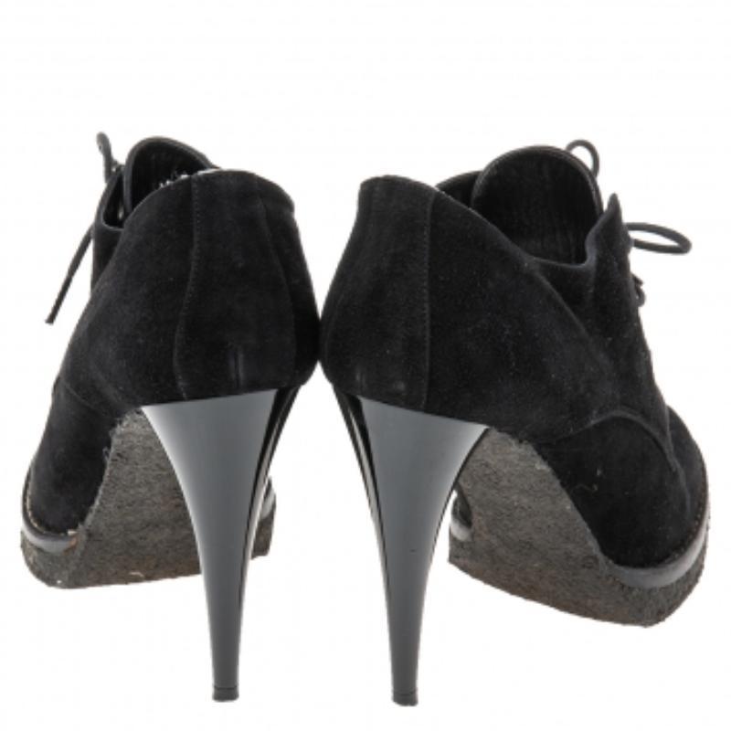 Balenciaga Black Suede Ankle Boots Size 37 For Sale 3
