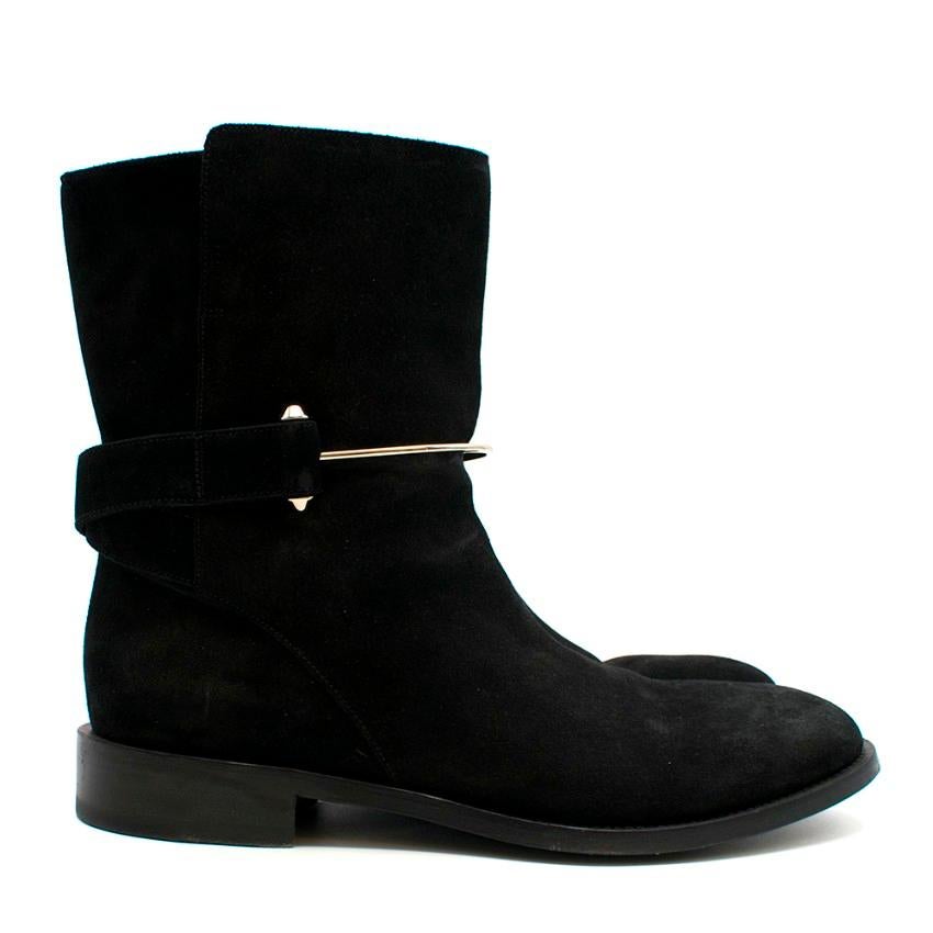 balenciaga black buckle boots