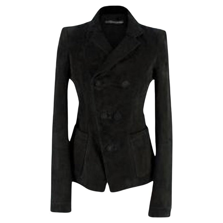 BALENCIAGA double-breasted blouson Riders jacket 180174 black 34