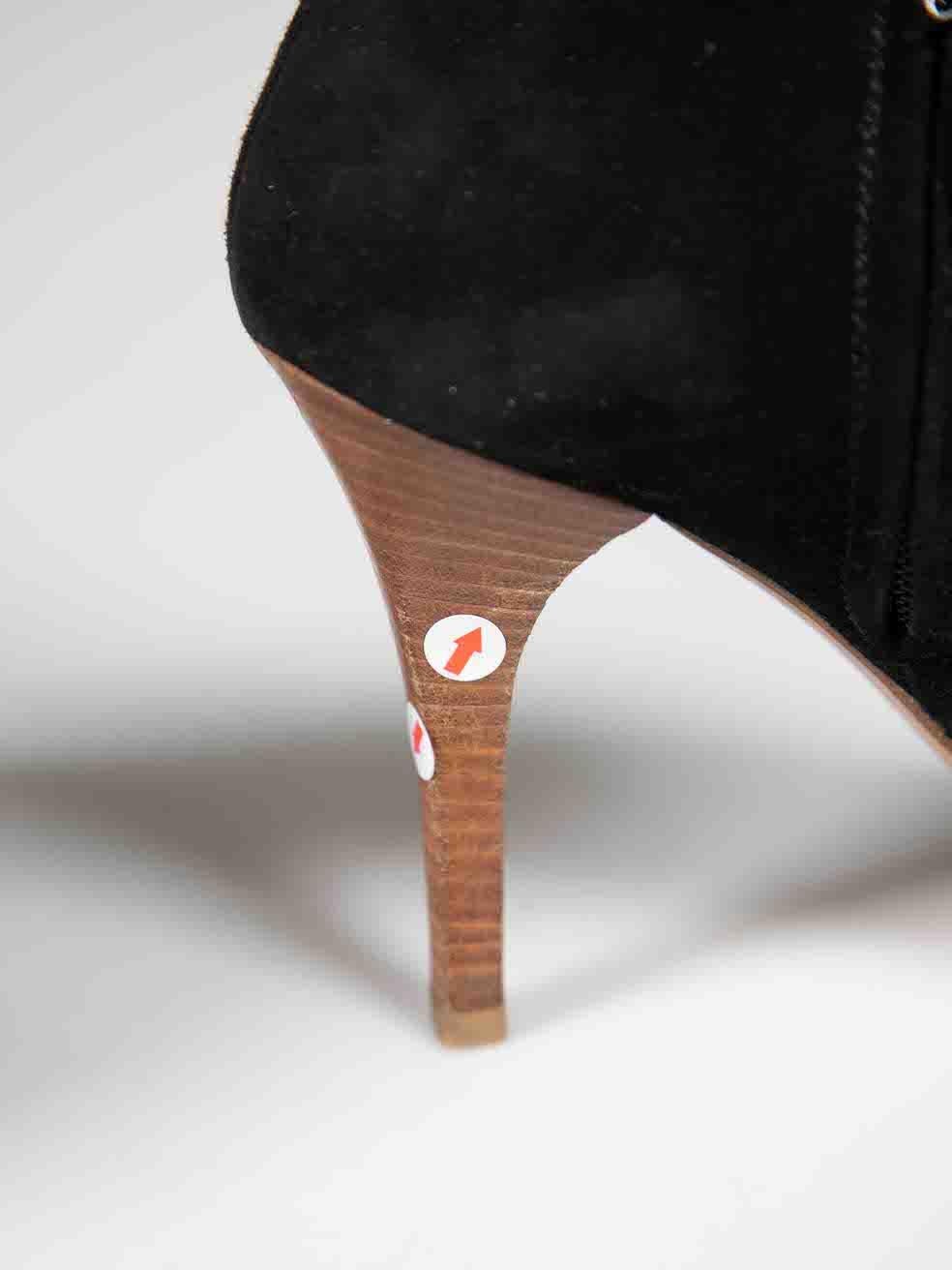Balenciaga Black Suede Platform Ankle Boots Size IT 36.5 en vente 4