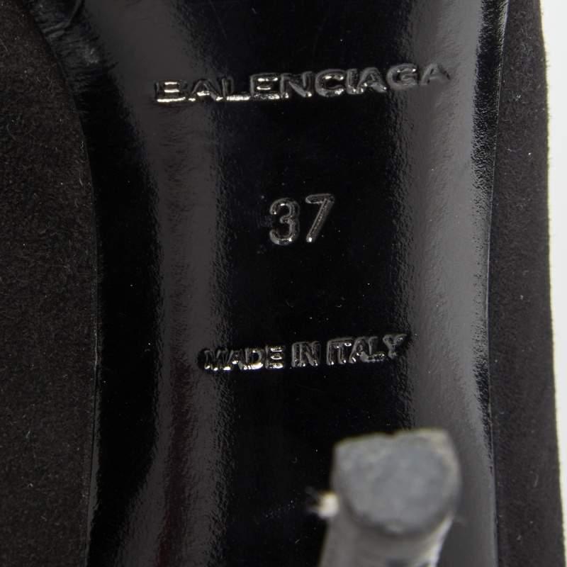 Balenciaga Black Suede Pumps Size 37 For Sale 4