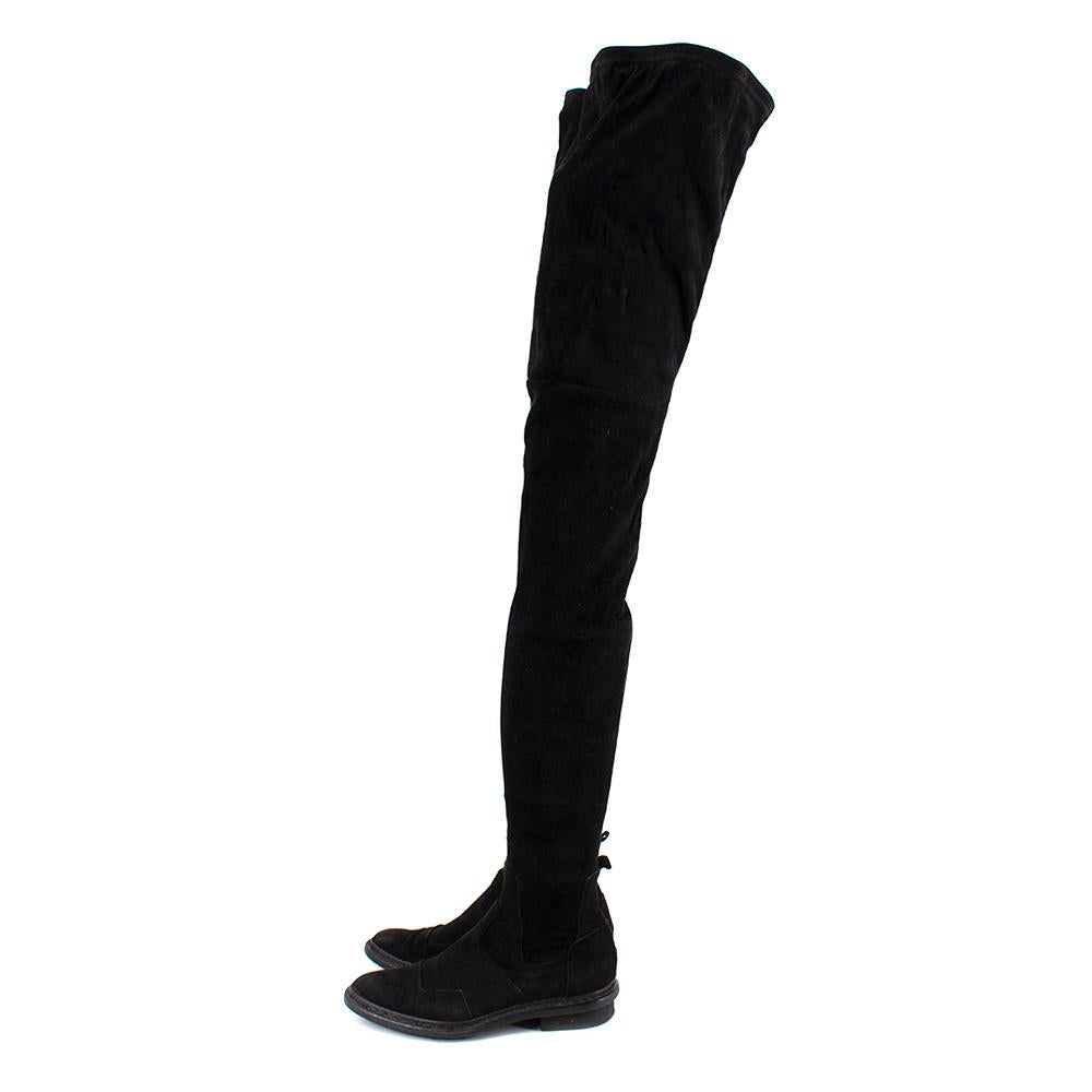 Women's Balenciaga Black Suede Thigh Boots	Size 37 EU For Sale