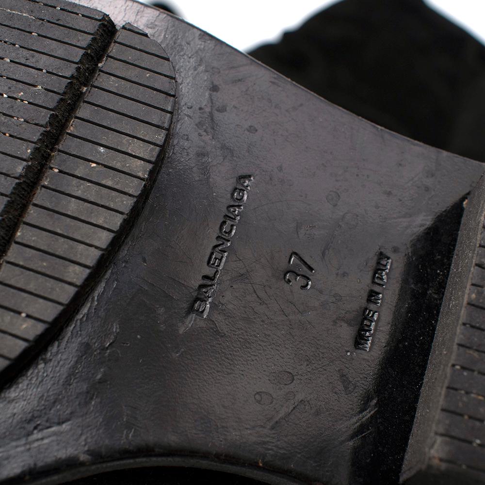 Balenciaga Black Suede Thigh Boots	Size 37 EU For Sale 3