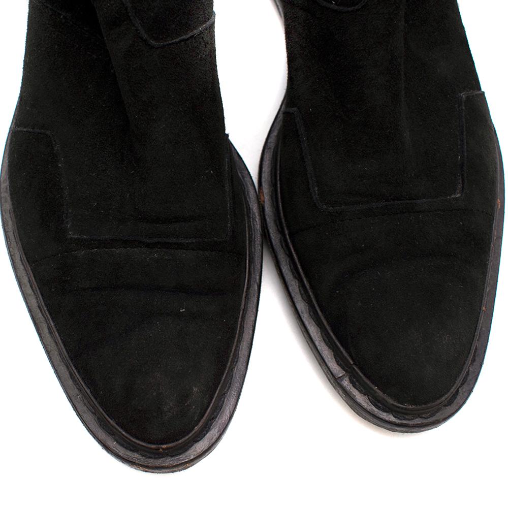 Balenciaga Black Suede Thigh Boots	Size 37 EU For Sale 4