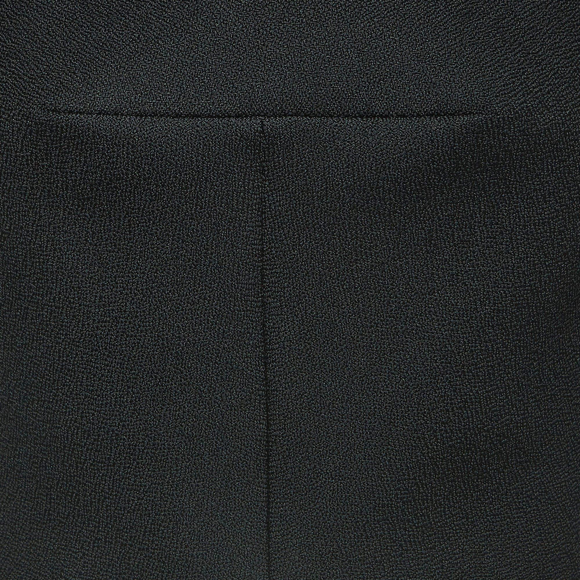 Balenciaga Schwarzes Oberteil mit gerafften Ärmeln aus Kunststoff und Mesh, M im Zustand „Gut“ im Angebot in Dubai, Al Qouz 2