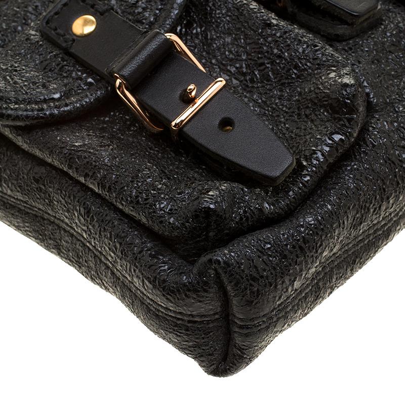Balenciaga Black Textured Leather Mini Sac Bag 4