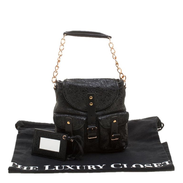 Balenciaga Black Textured Leather Mini Sac Bag For Sale at 1stDibs | balenciaga  mini sac