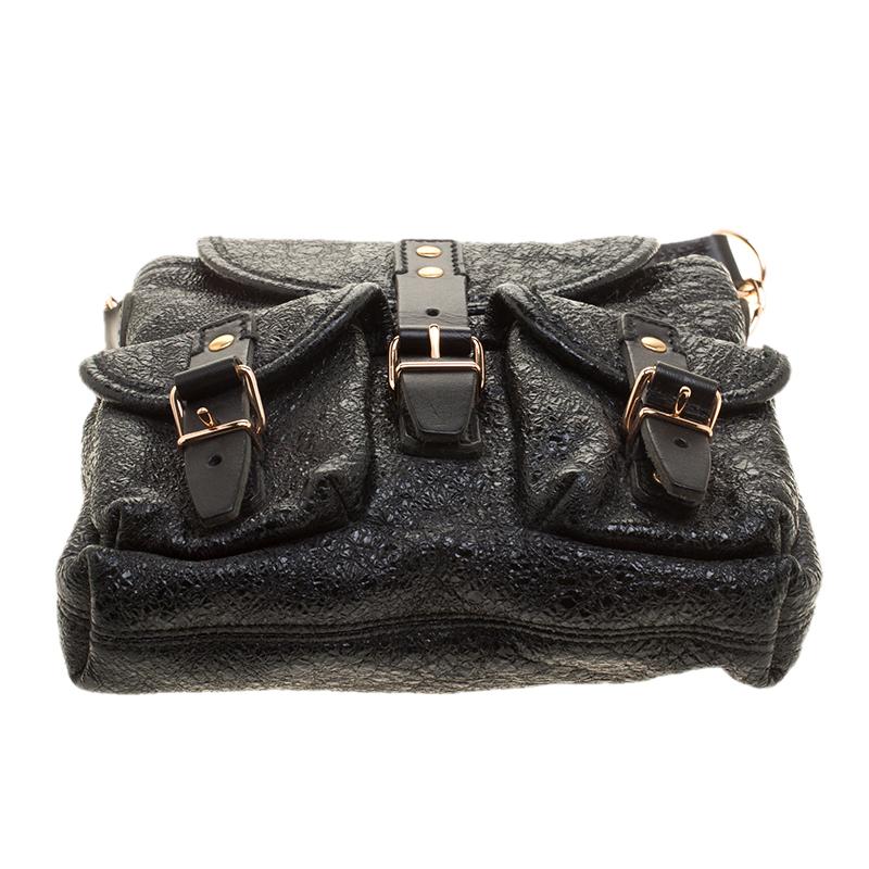Balenciaga Black Textured Leather Mini Sac Bag 2