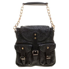 Balenciaga Black Textured Leather Mini Sac Bag