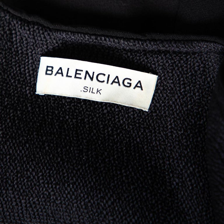 balenciaga black dress label BALENCIAGA Size 4 Black Lace Fitted Mini Cocktail Dress  Sui Generis  Designer Consignment