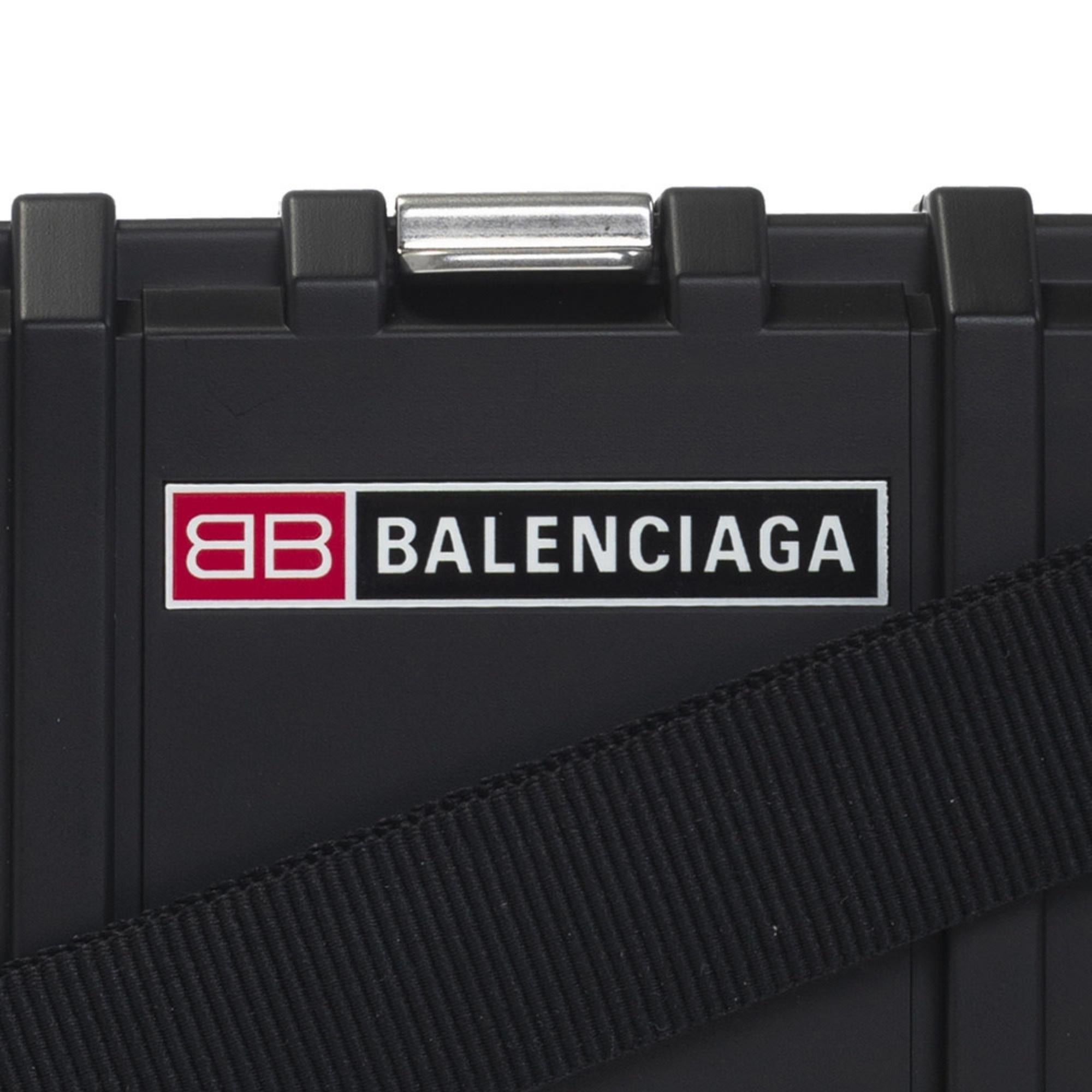 Balenciaga Black Toolbox Clutch Crossbody Bag For Sale 7