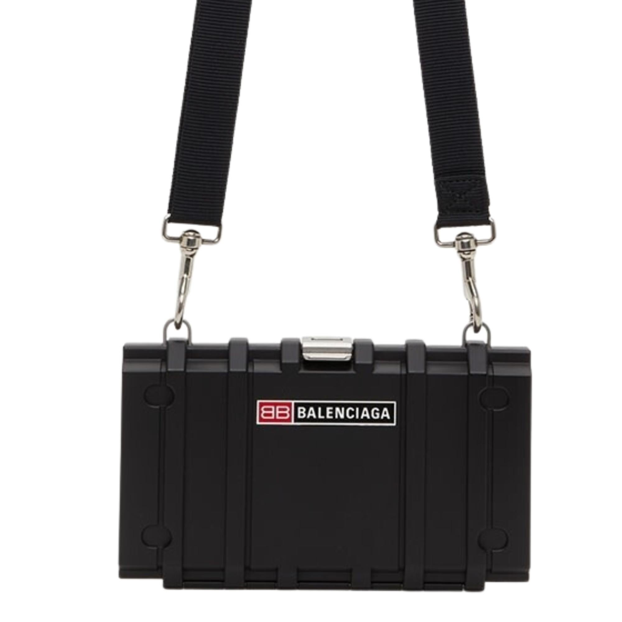 Balenciaga Black Toolbox Clutch Crossbody Bag For Sale 1