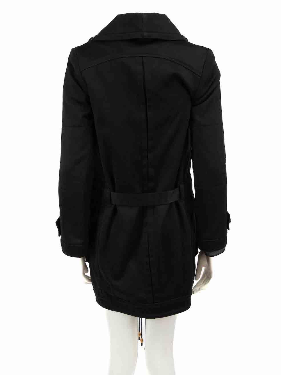 Balenciaga Black Trench Coat With Detachable Lining Size S In Good Condition For Sale In London, GB