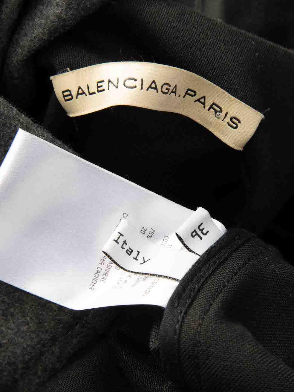 Balenciaga Black Trench Coat With Detachable Lining Size S For Sale 4