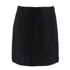 Balenciaga black tweed mini skirt	 38 FR