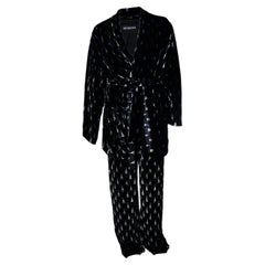 Balenciaga, black velour eiffeltower pyjama suit
