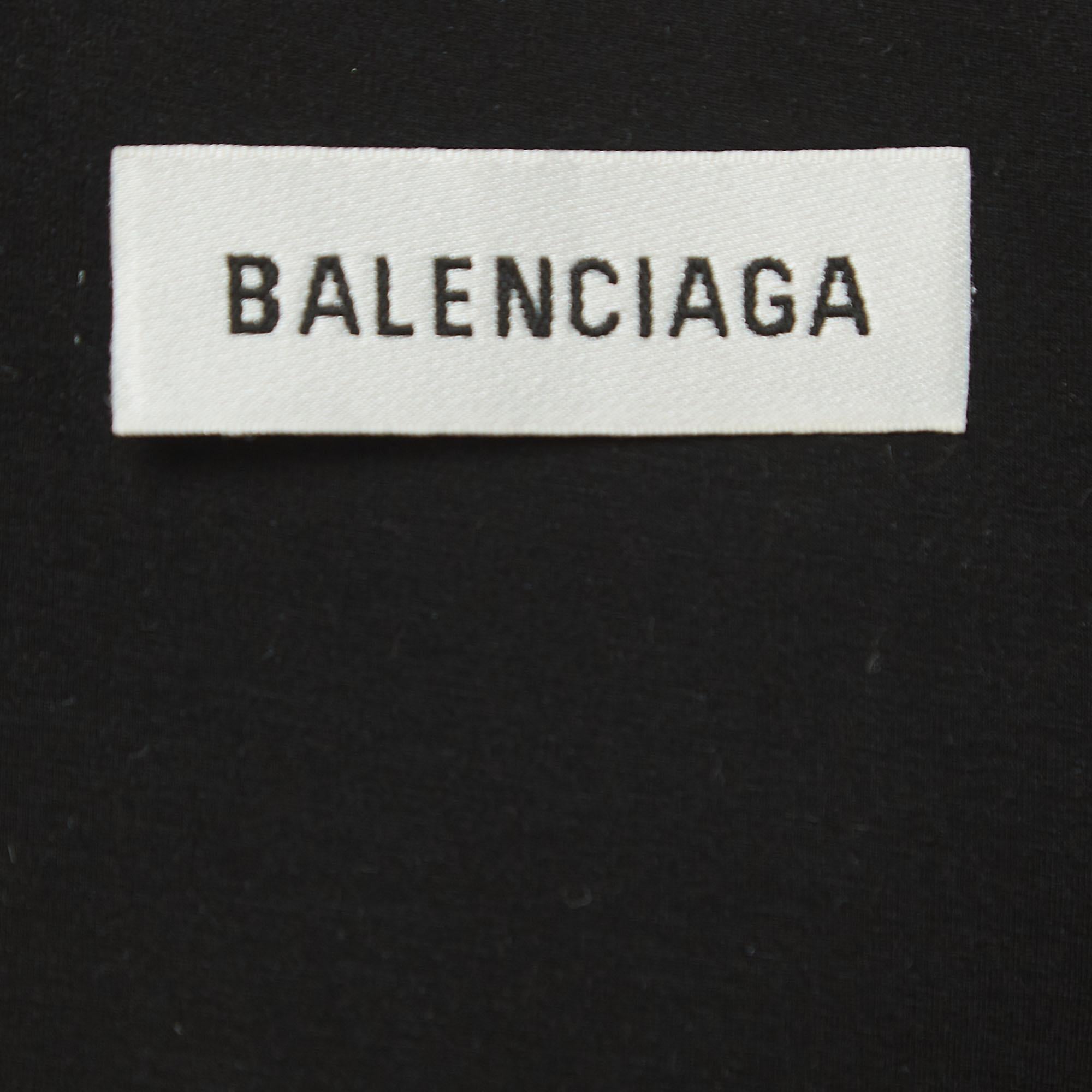 Balenciaga Black Velvet Sleeveless Mini Dress M For Sale 1
