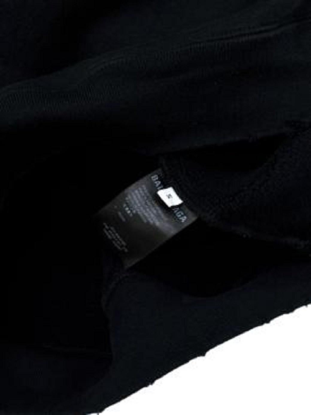 Women's Balenciaga Black & White Athletes Hoodie For Sale