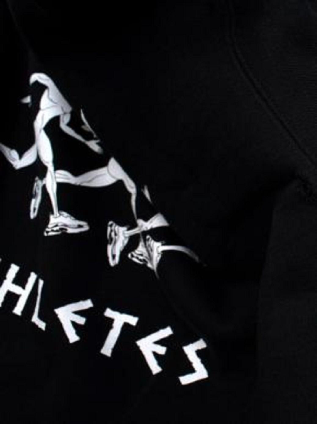 Balenciaga Black & White Athletes Hoodie For Sale 1