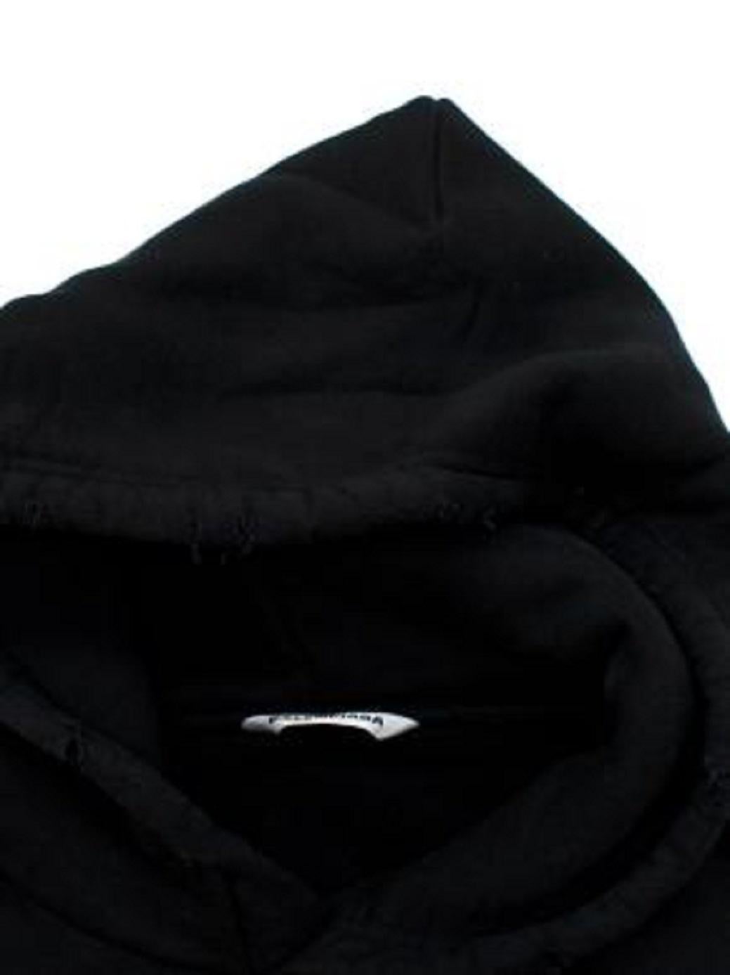 Balenciaga Black & White Athletes Hoodie For Sale 2