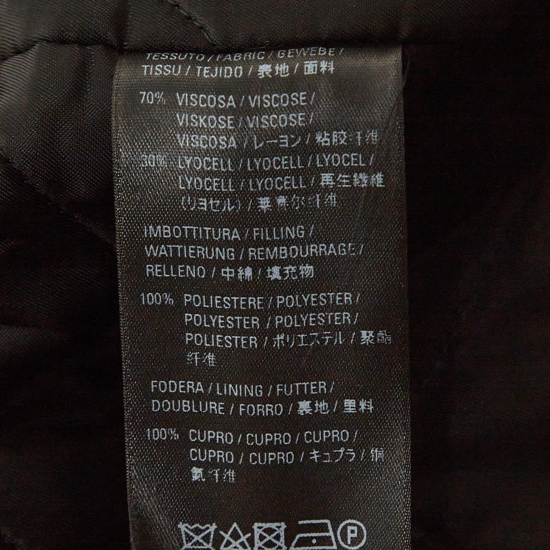 Balenciaga Black/White Checked Lyocell Blend Padded Shirt S For Sale 1