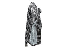 Balenciaga Black & White Houndstooth Pussy Bow Blouse