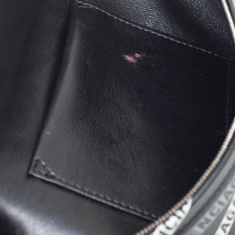 Balenciaga Black/White Leather XS Souvenir Bike Chain Bag at 1stDibs