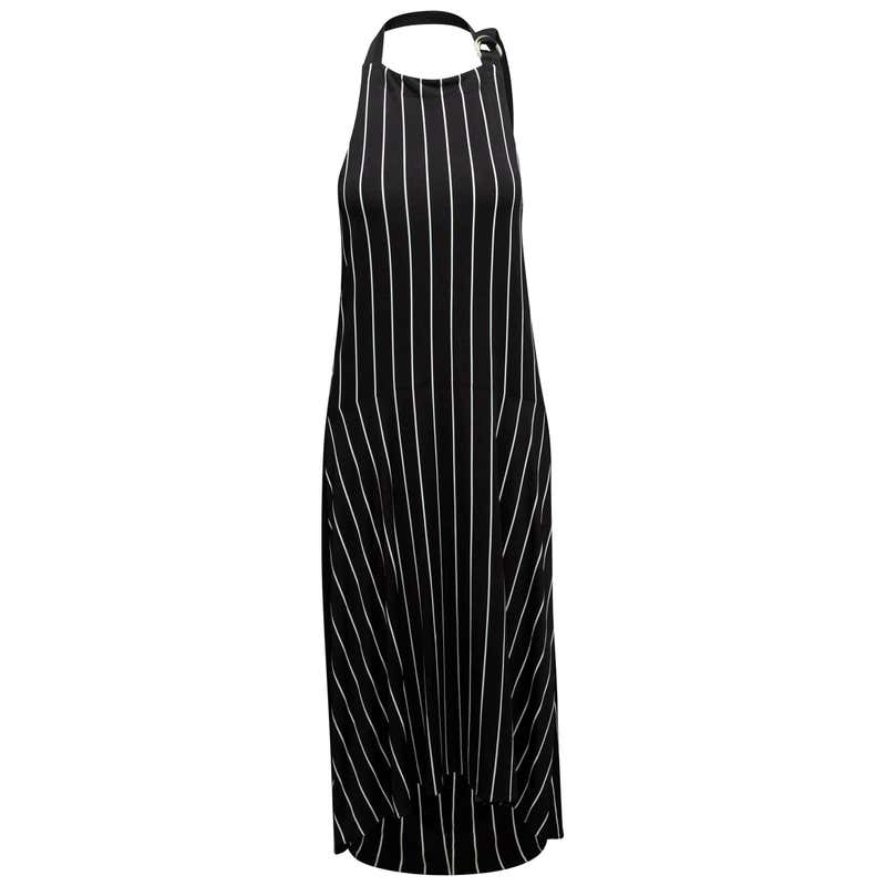 Balenciaga Black and White Striped Halter Dress For Sale at 1stDibs ...