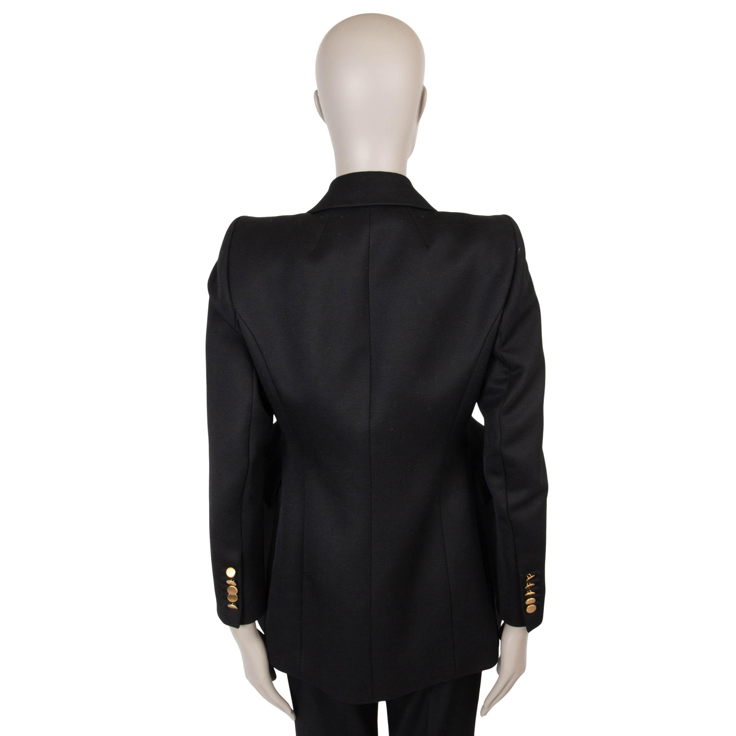 Nero Balenciaga giacca blazer 2016 HOURGLASS in lana nera 38 S in vendita