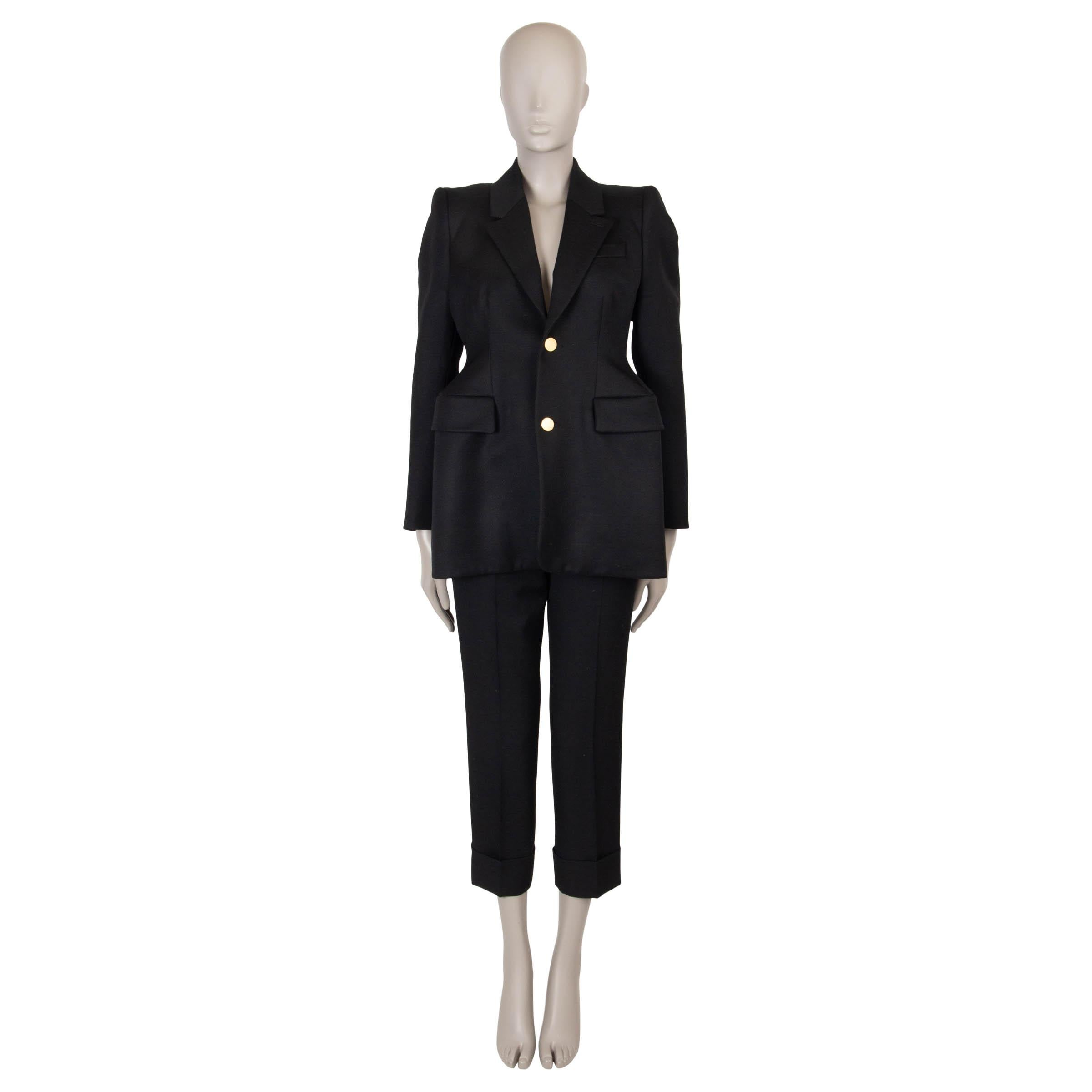 Balenciaga giacca blazer 2016 HOURGLASS in lana nera 38 S In condizioni ottime in vendita a Zürich, CH
