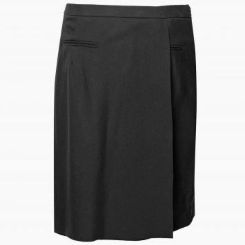 Balenciaga Black Wool Asymmetric Overlay Detailed Skirt M In Excellent Condition For Sale In Dubai, Al Qouz 2