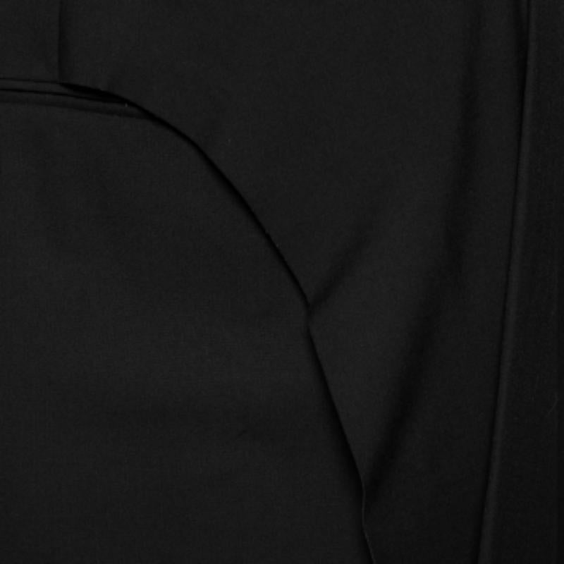 Balenciaga Black Wool Asymmetric Overlay Detailed Skirt M For Sale 3