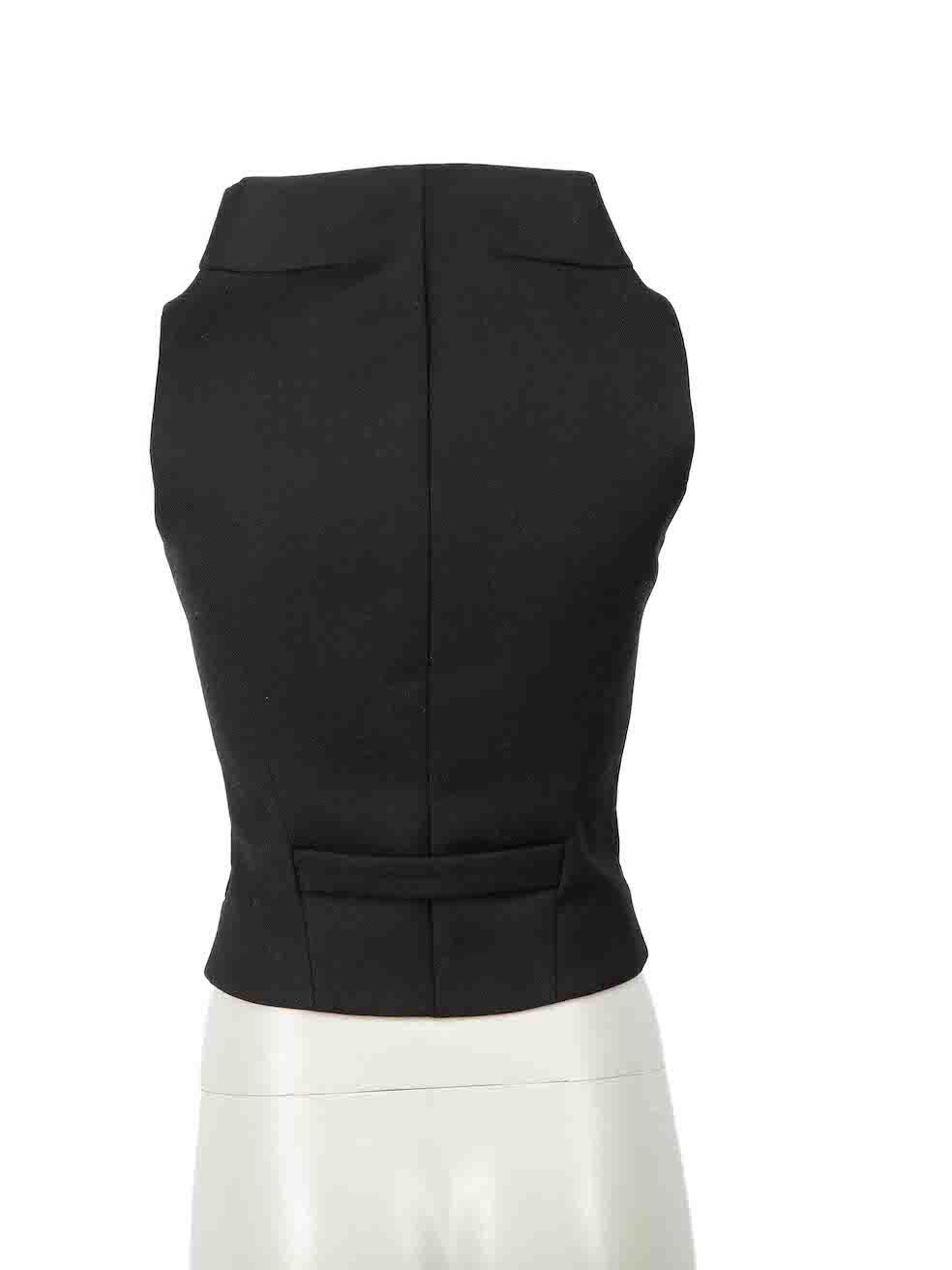 Balenciaga Black Wool Asymmetric Vest Size S In Excellent Condition In London, GB