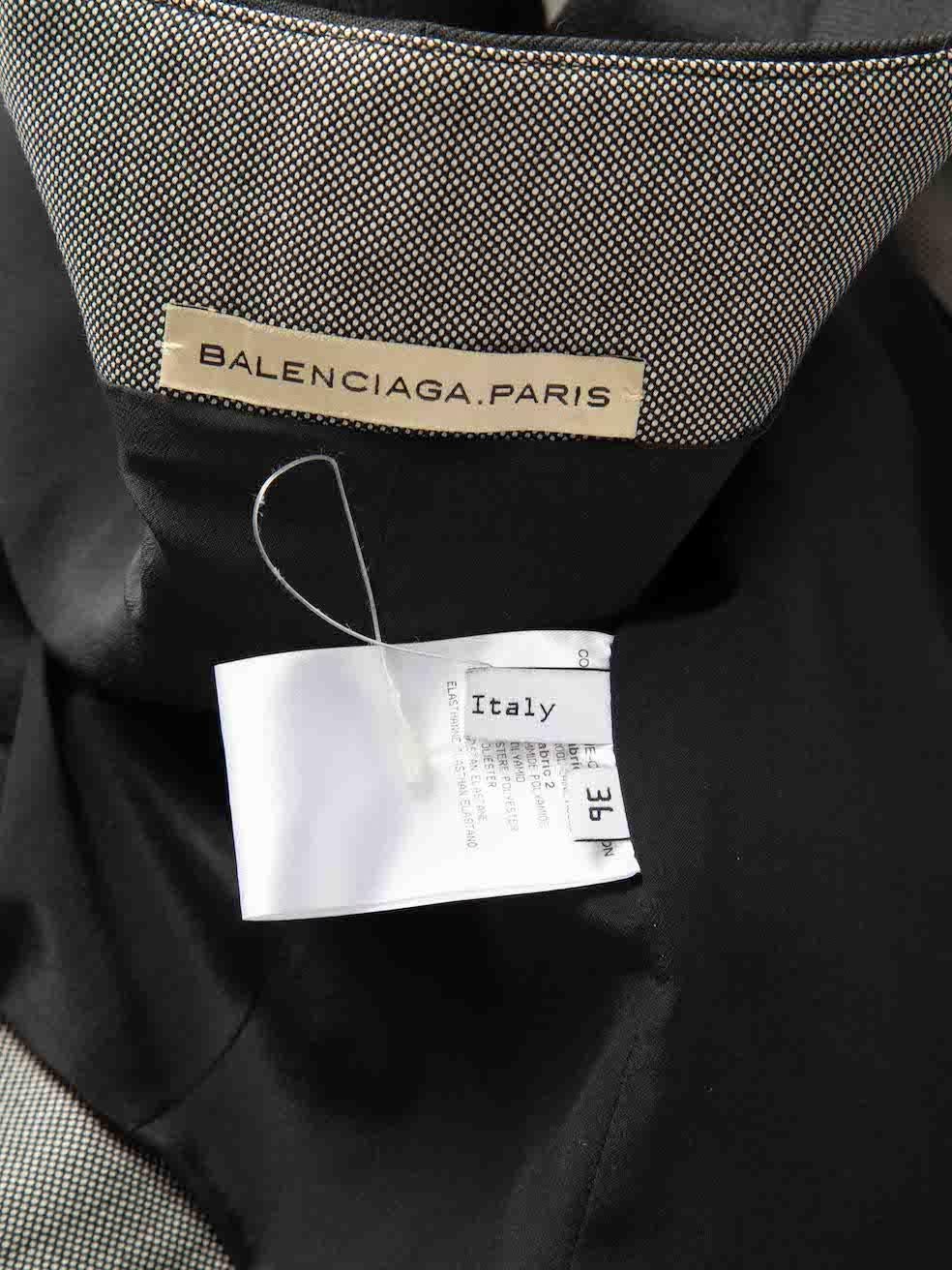 Women's Balenciaga Black Wool Asymmetric Vest Size S