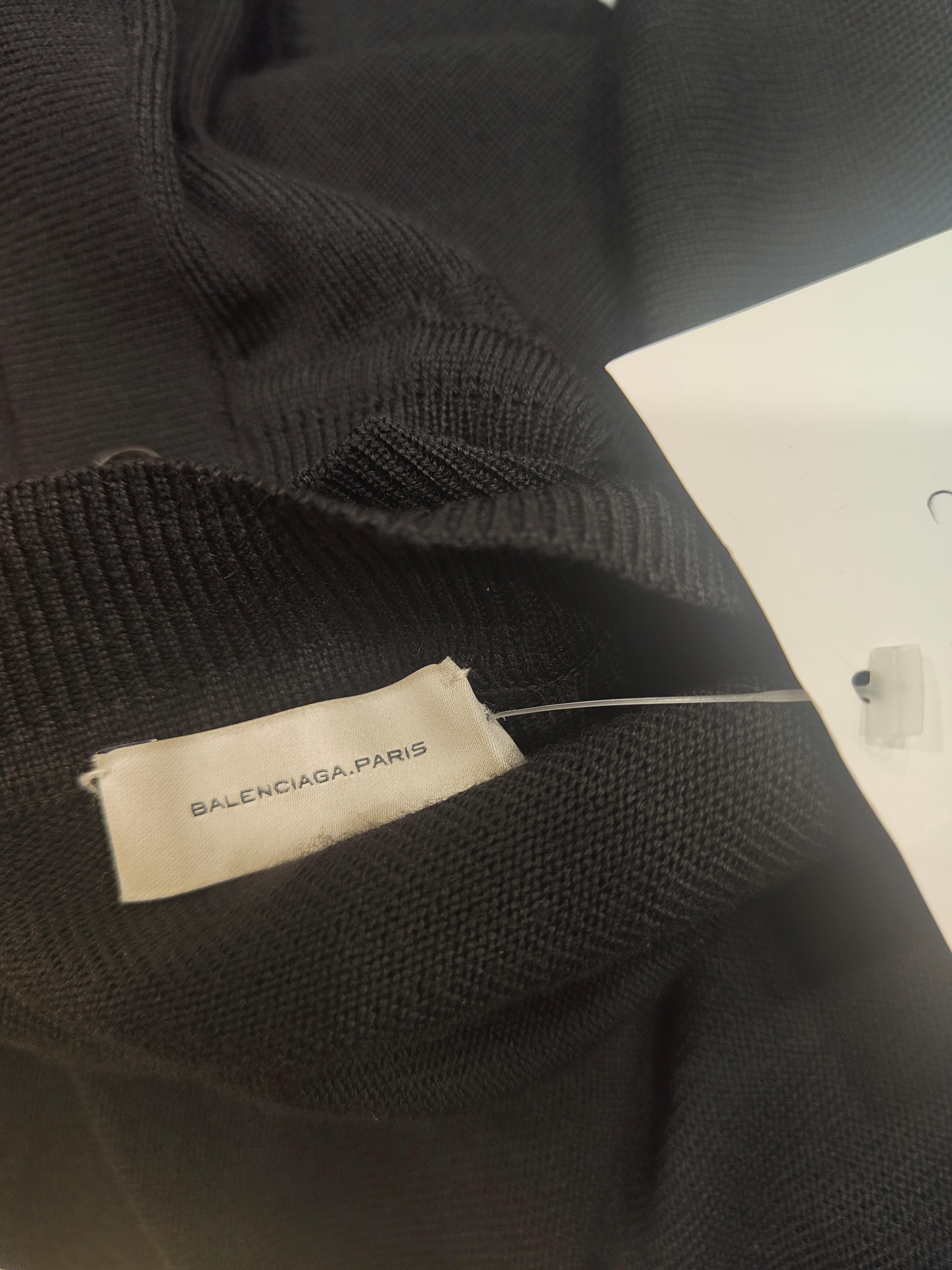Balenciaga black wool cardigan size M
