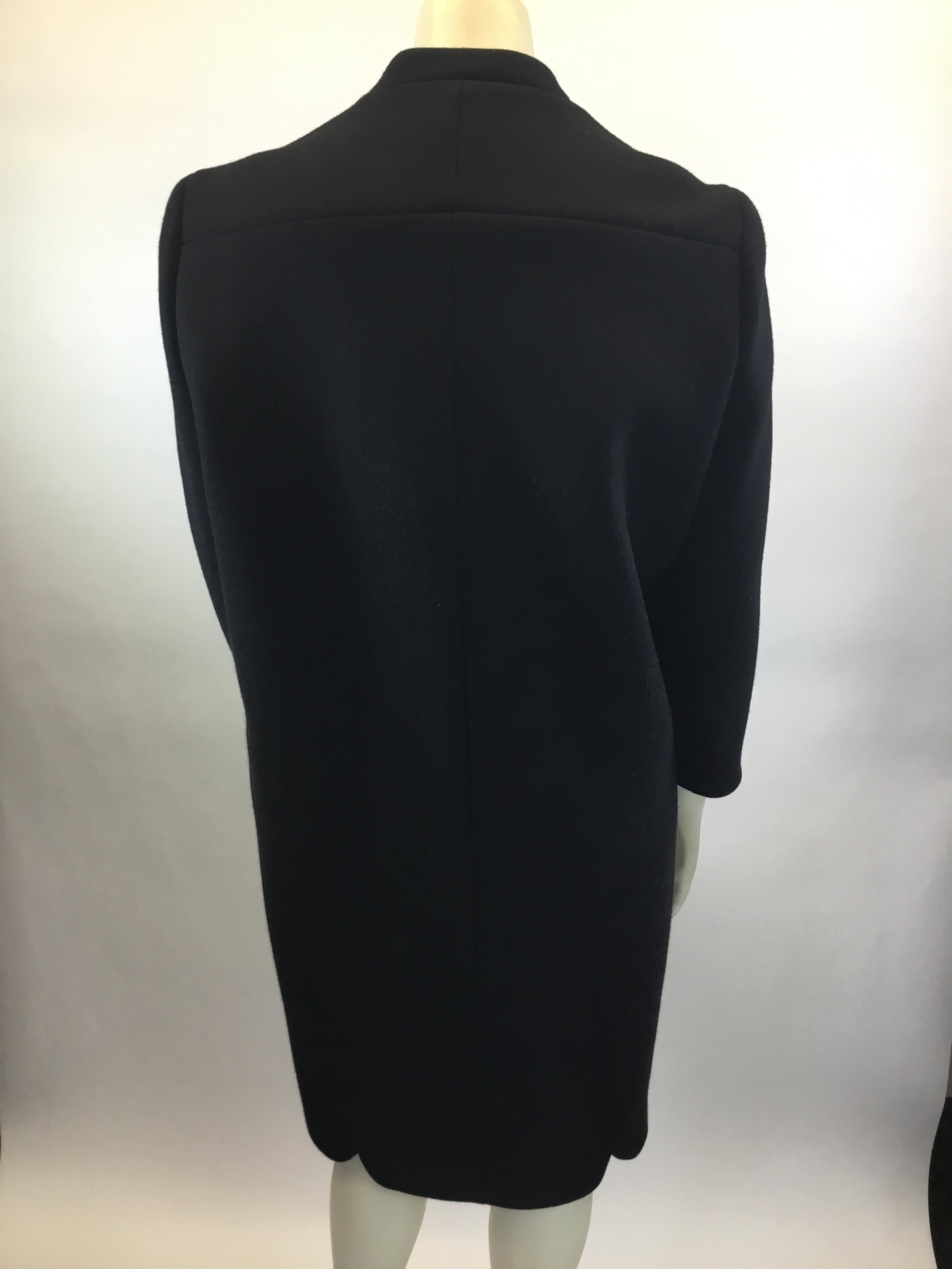 Balenciaga Black Wool Coat In Good Condition For Sale In Narberth, PA