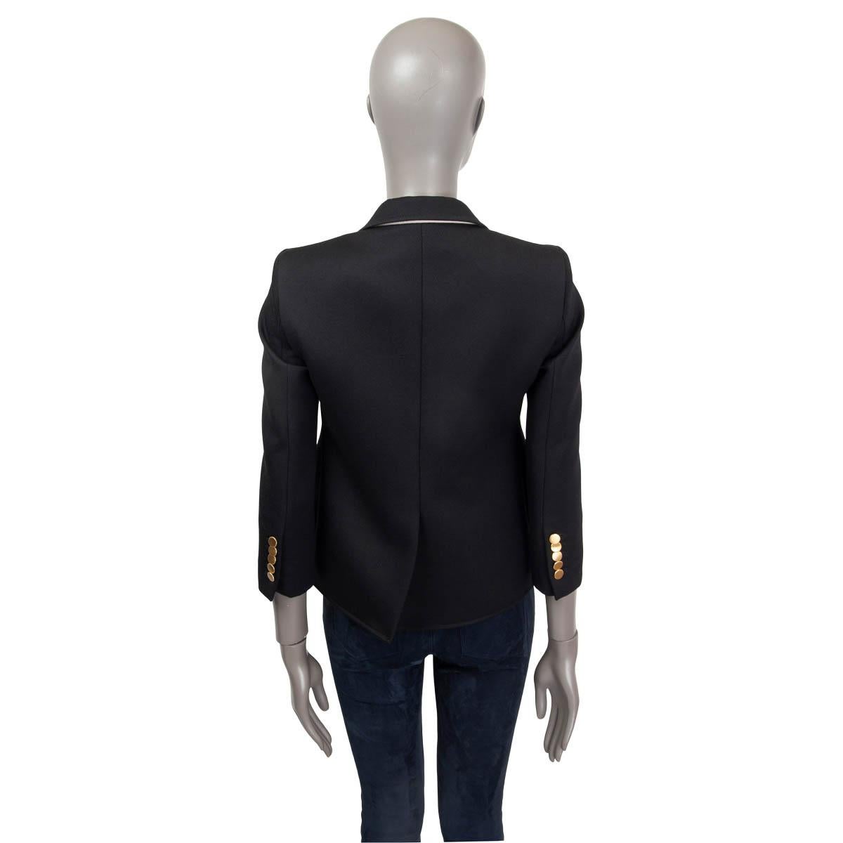 BALENCIAGA CROPPED-Blazer aus schwarzer Wolle, 36 XS Damen im Angebot