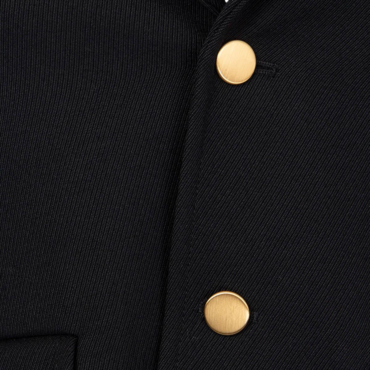 Black BALENCIAGA black wool CROPPED Blazer Jacket 36 XS For Sale