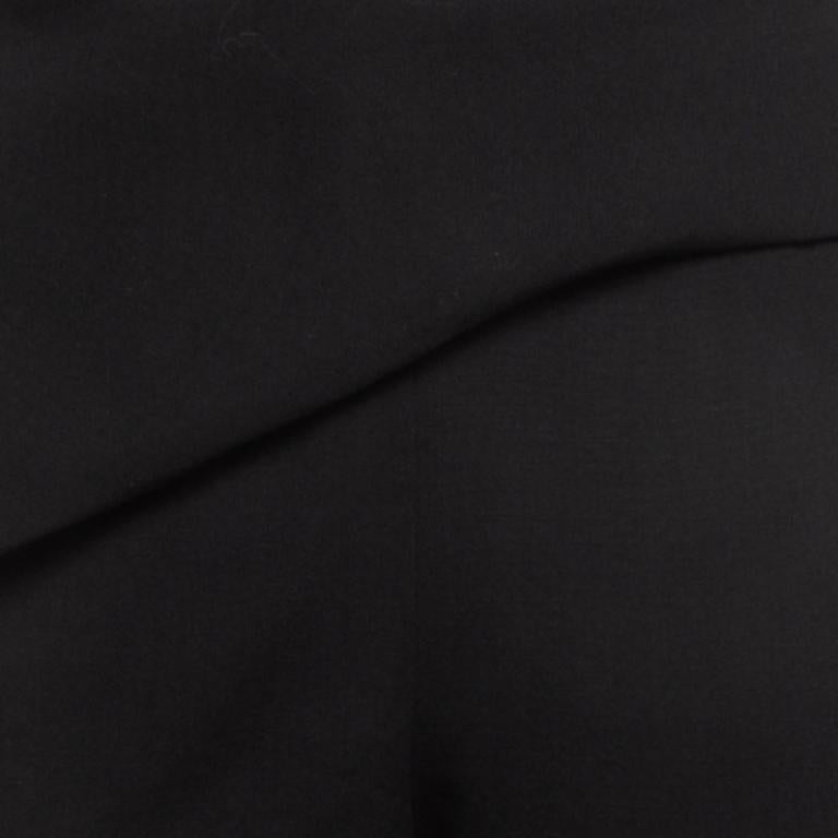 Balenciaga Schwarz Wolle Drapiert Detail Hose M im Angebot 3