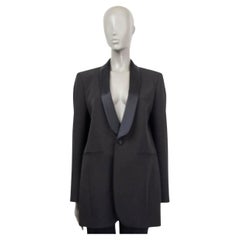 BALENCIAGA Schwarzer SHAWL COLLAR OVERSIZED Blazer aus Wolle 40 M