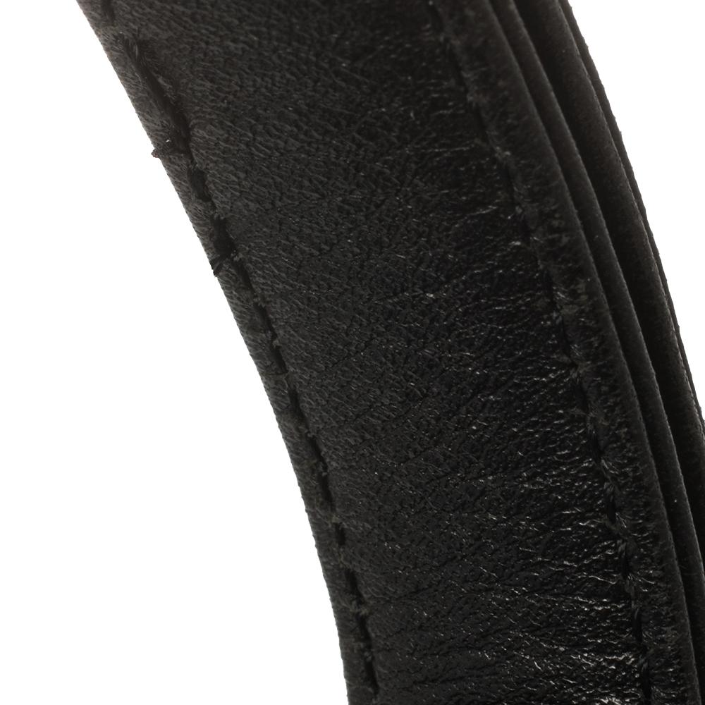 Balenciaga Schwarz gewebte Stroh und Leder Vintage Flap Umhängetasche 2