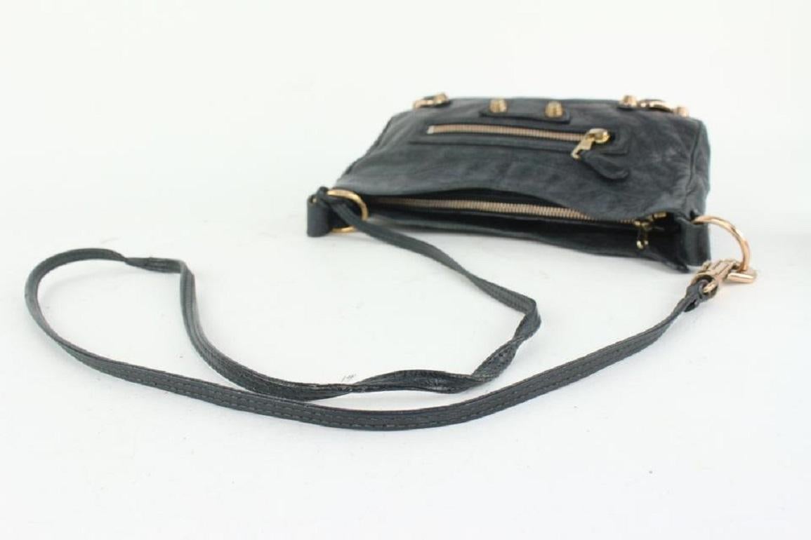 Balenciaga Black x Rose Gold Giant Hip Crossbody  Bag 927bal35 In Good Condition In Dix hills, NY