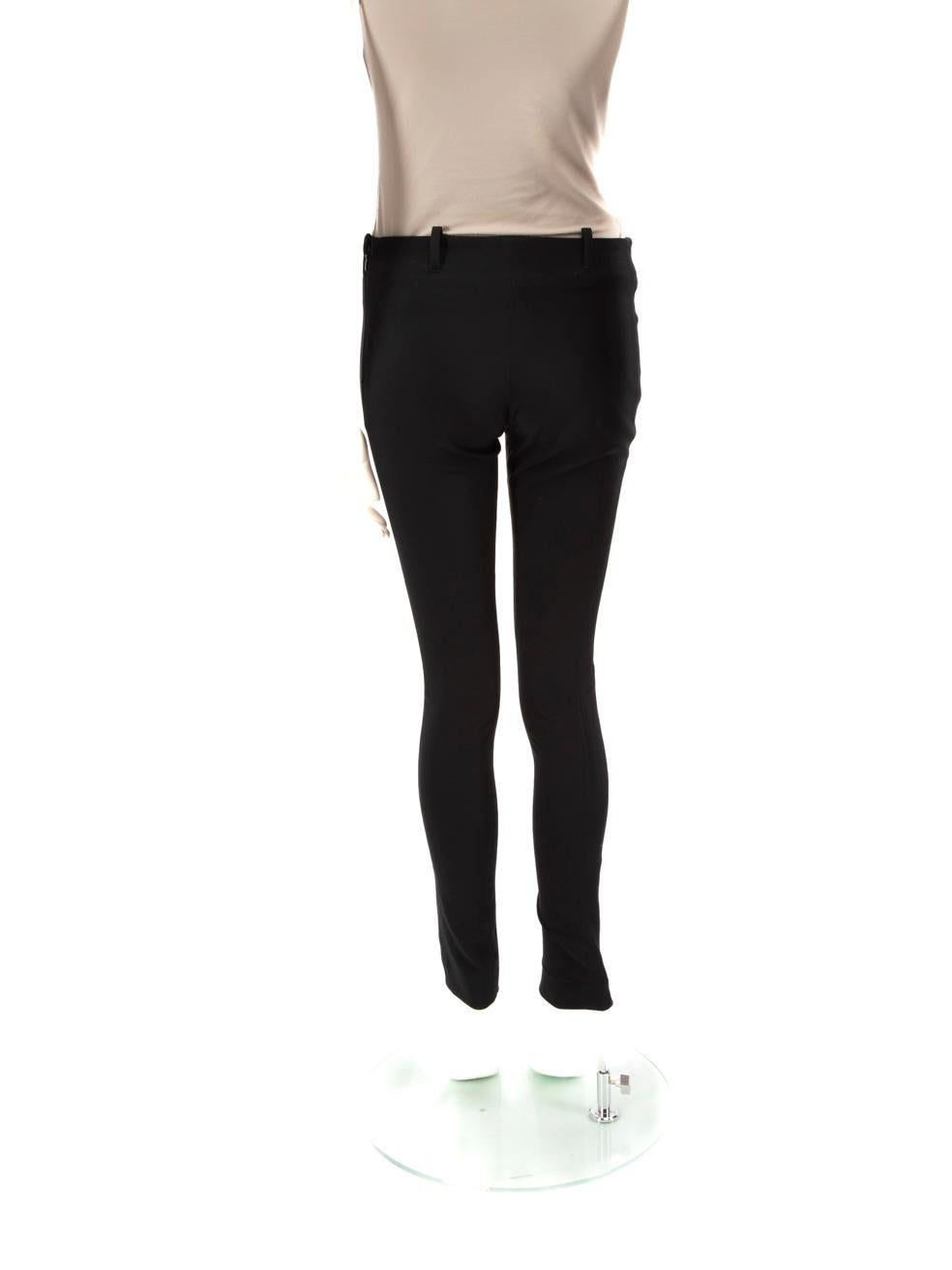 Noir Pantalon skinny noir à poignets zippés Balenciaga Taille S en vente