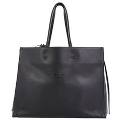 Balenciaga Blackout A4 Zip Around Tote Leather Large