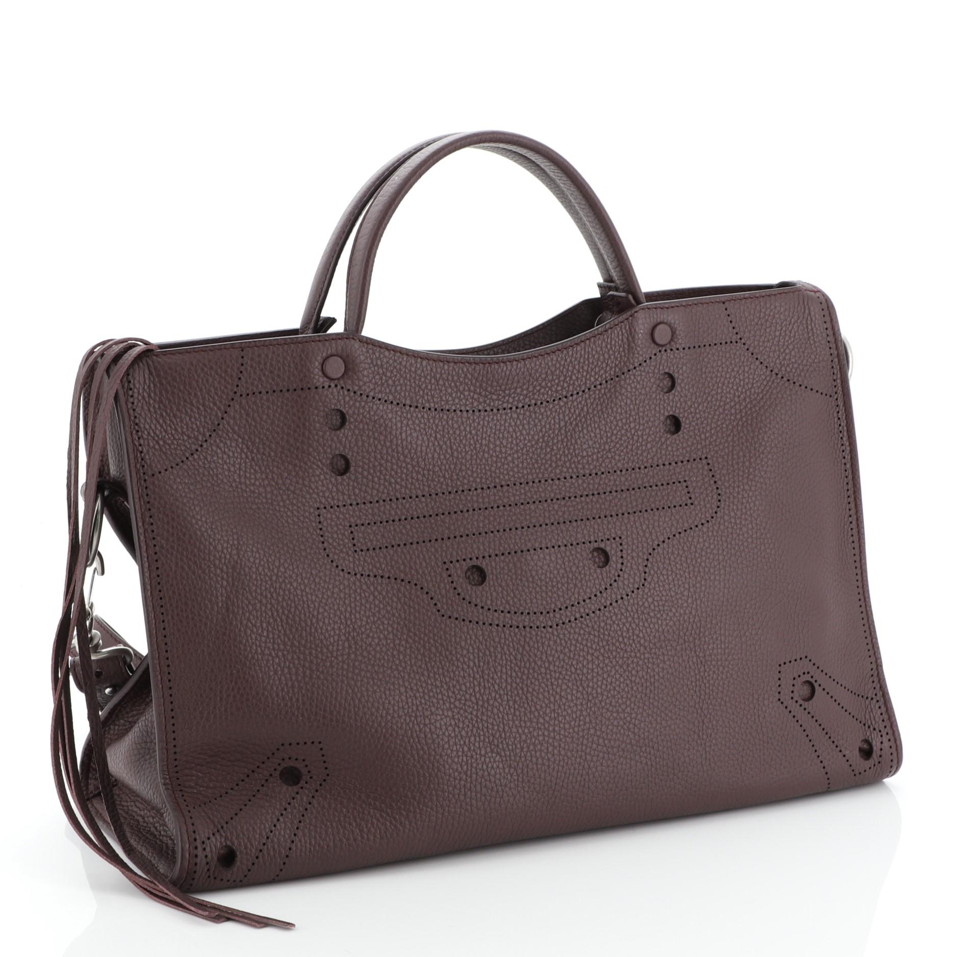 Balenciaga Blackout City Bag Leather Medium In Good Condition In NY, NY
