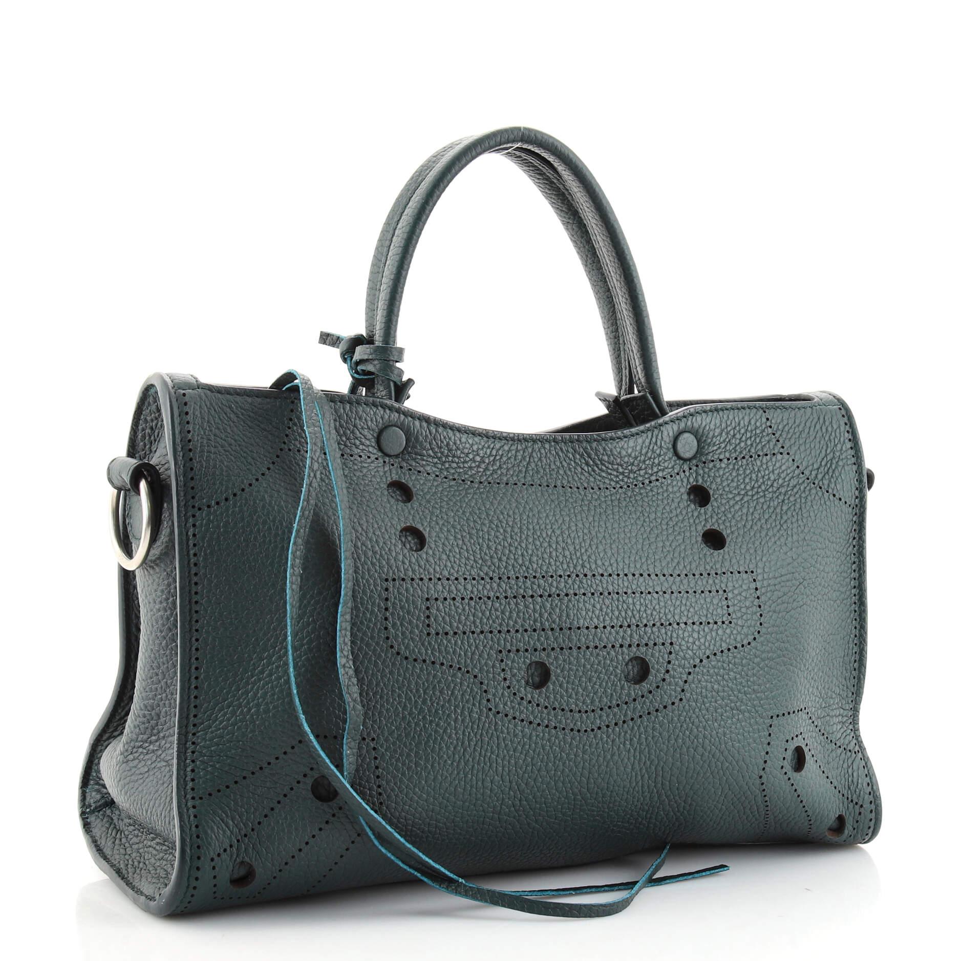 Balenciaga Blackout City Bag Leather Small In Good Condition In NY, NY
