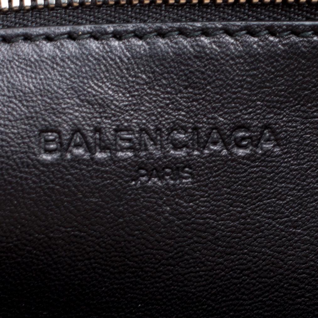 Women's Balenciaga Blanc Creme Leather Cable Flap Shopper Tote