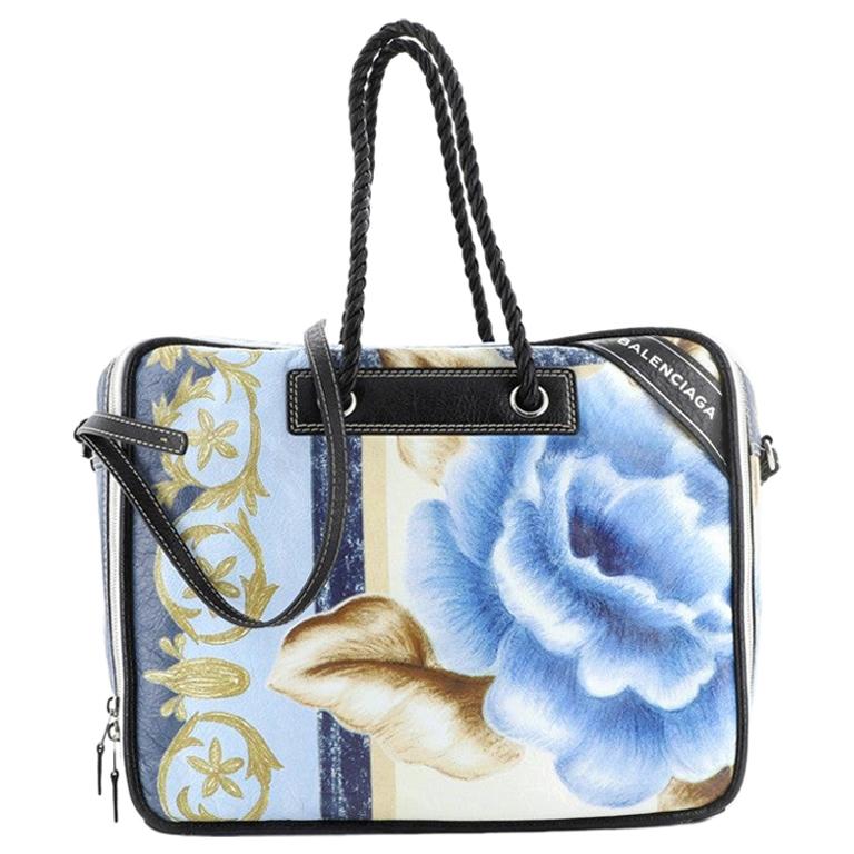 Balenciaga Blanket Square Bag Printed Leather Large at 1stDibs